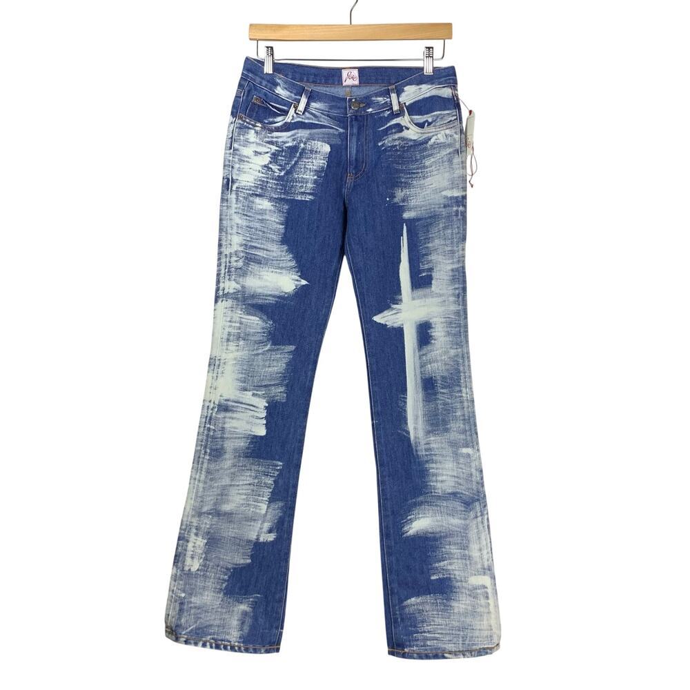 Joie Bleach Brushed Low Rise Straight Leg Jeans Size 29 NWT Y2k Retro Style